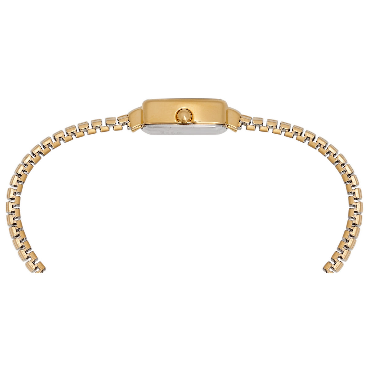 lorus quartz ladies gold plated white dial expander bracelet watch