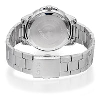 lorus quartz gents stainless steel orange dial bracelet watch