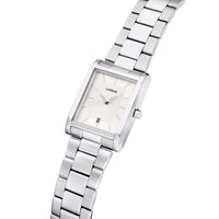 lorus quartz gents stainless steel white dial bracelet watch