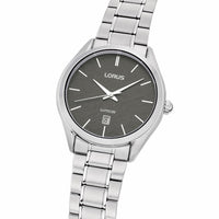 lorus quartz gents stainless steel green dial bracelet watch