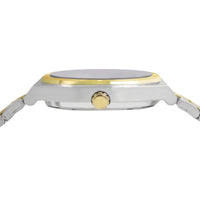 lorus quartz gents two tone blue dial bracelet watch