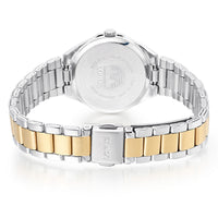 lorus quartz ladies two tone stainless steel white dial bracelet watch