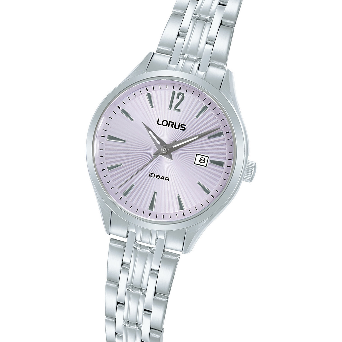lorus quartz ladies stainless steel blue dial bracelet watch