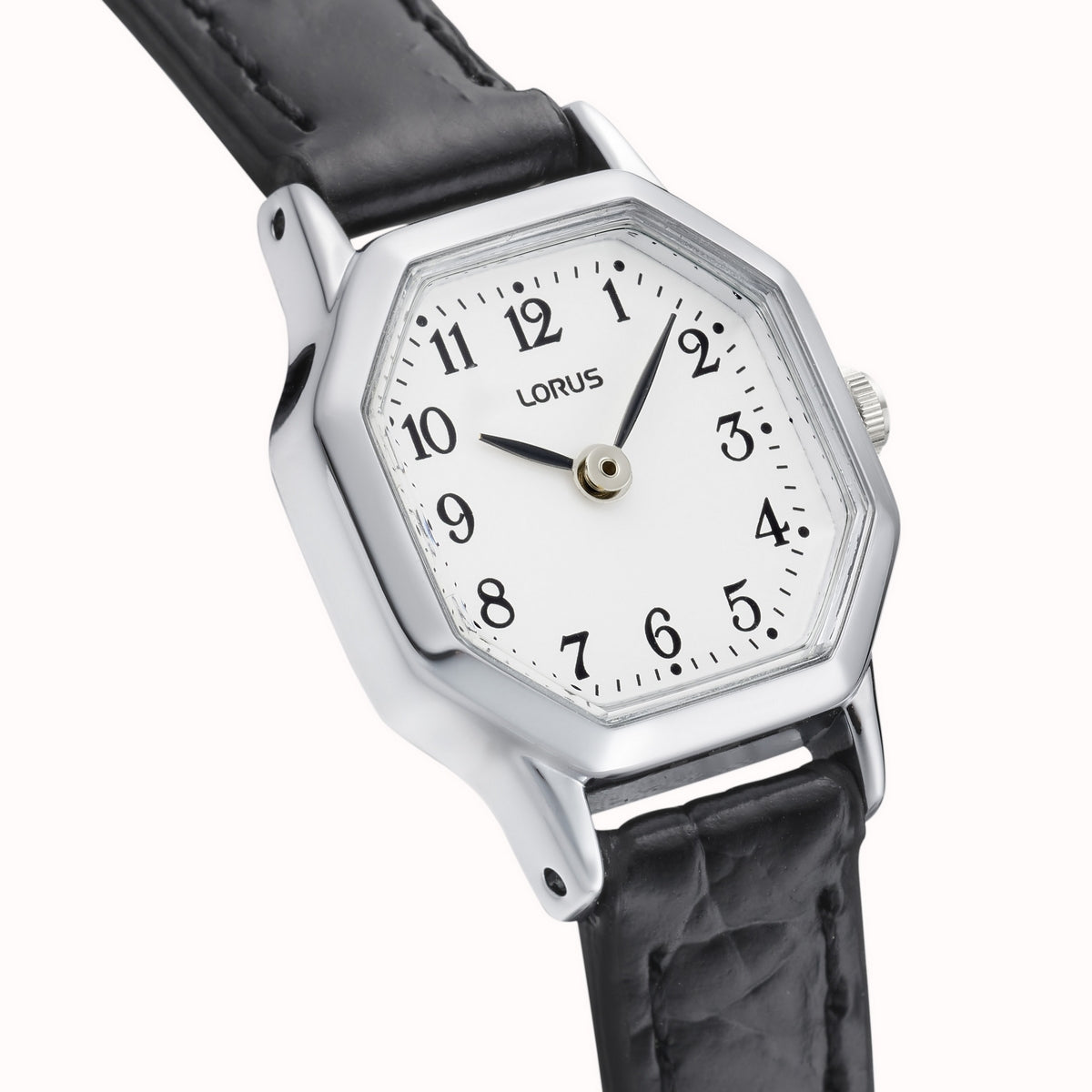 lorus quartz ladies stainless steel white dial strap watch