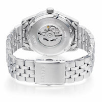 lorus automatic gents stainless steel black dial bracelet watch