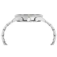 lorus chronograph gents two tone stainless steel green dial brcelet watch