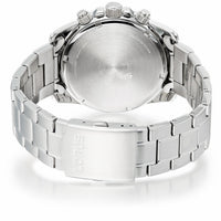 lorus quartz chronograph gents stainless steel black dial bracelet watch