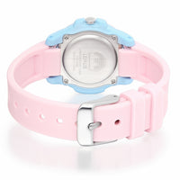 lorus quartz kids white dial pink silicone strap
