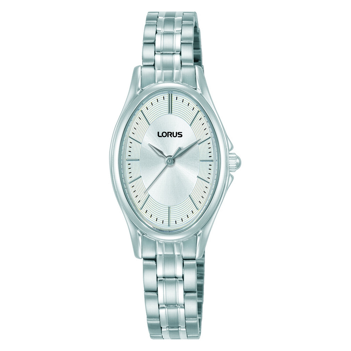lorus quartz ladies stainless steel white dial bracelet watch