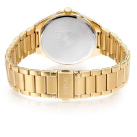 lorus quartz gents gold plated champagne dial bracelet watch