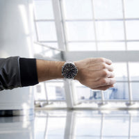 lorus duo time gents stainless steel bracelet watch