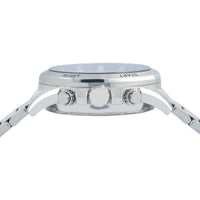 lorus quartz duo display gents stainless steel black dial bracelet watch