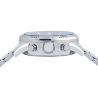 lorus quartz duo display gents stainless steel blue dial bracelet watch