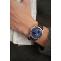 lorus solar gents stainless steel blue dial strap watch