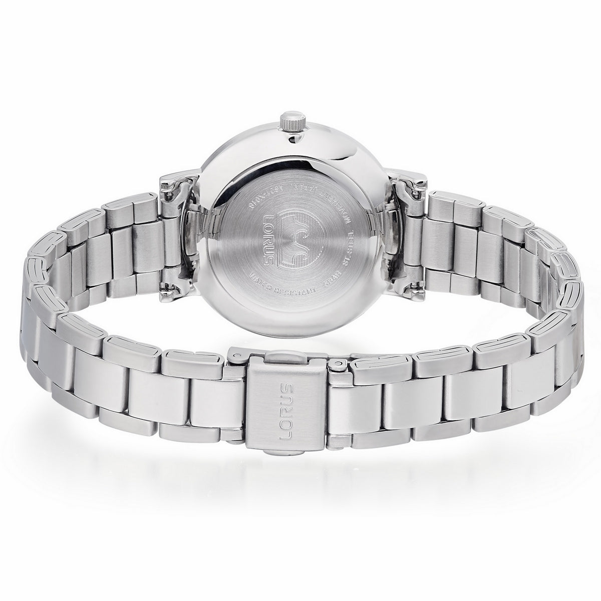 lorus solar ladies stainless steel pink dial bracelet watch