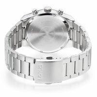 lorus solar chronograph gents stainless steel black dial bracelet watch