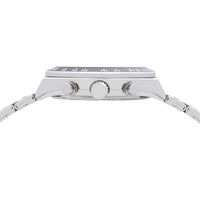 lorus solar chronograph gents stainless steel black dial bracelet watch