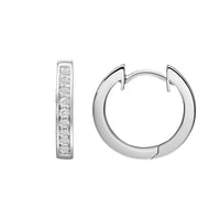 jette earrings silver 925 rhodium plated with cubic zirconia