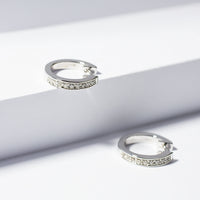 jette earrings silver 925 rhodium plated with cubic zirconia