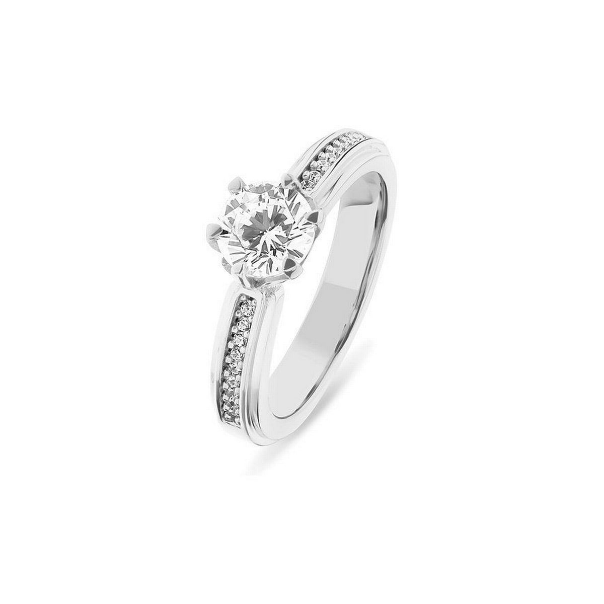 jette ring silver 925 rhodium plated with cubic zirconia size55