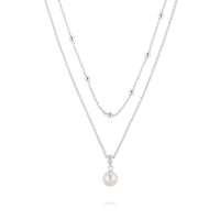 jette necklace silver 925 rhodium plated pea 45+3cm