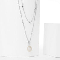 jette necklace silver 925 rhodium plated pea 45+3cm