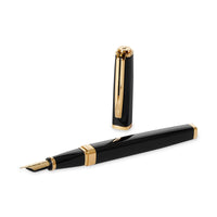 waterman - exception- fountain pen slim black with gold trim