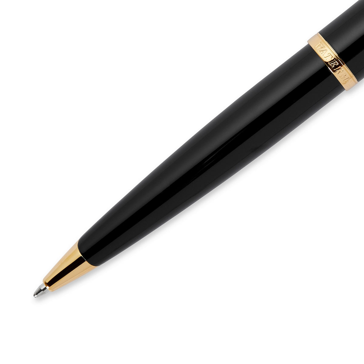 waterman - car�ne ballpoint pen black with gold trim