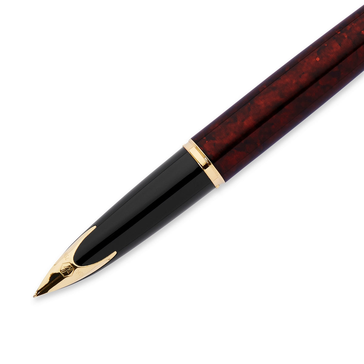 waterman - car�ne fountain pen amber with gold trim, medium nib