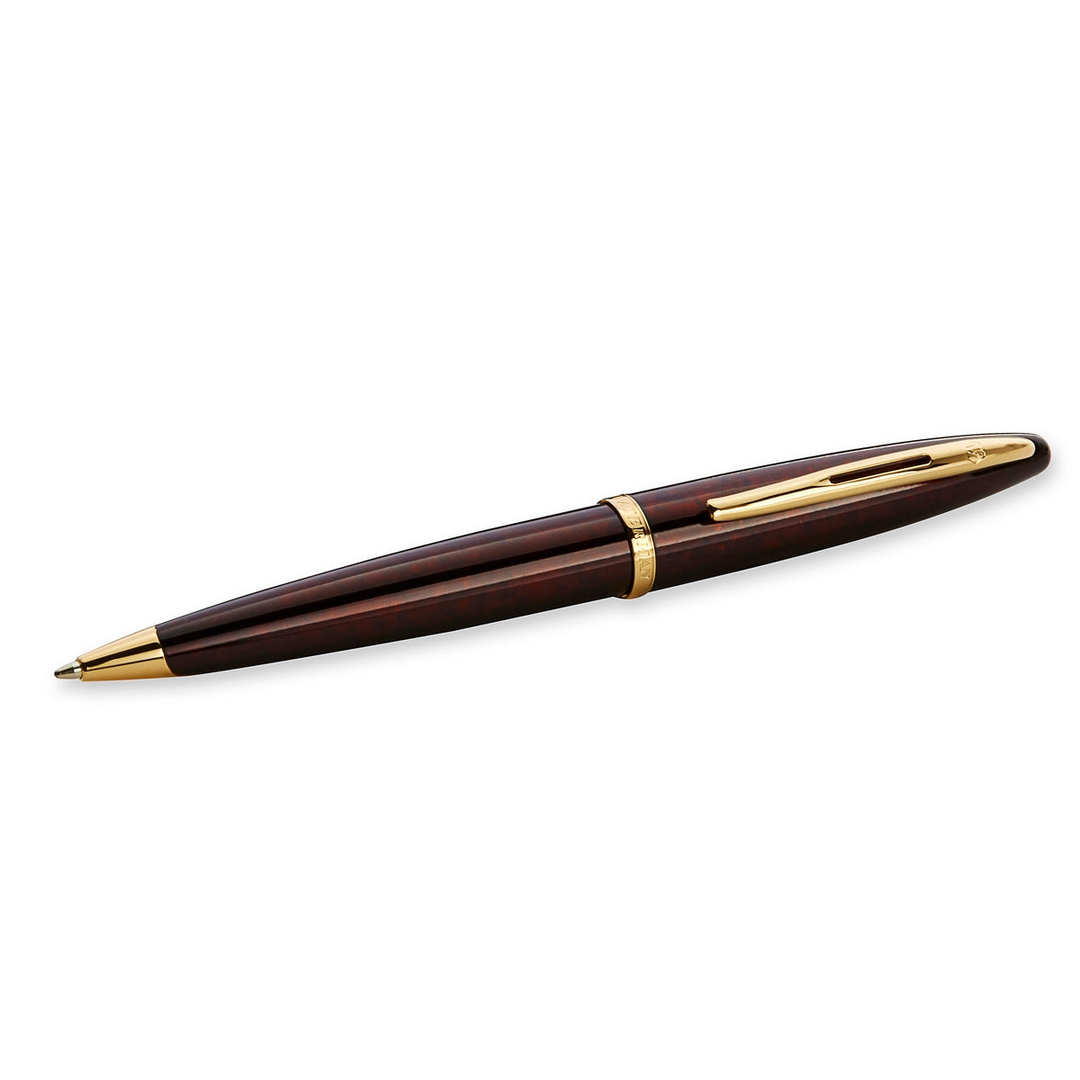 waterman - car�ne ballpoint pen amber with gold trim