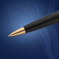 waterman - expert- ballpoint pen black with gold trim, medium