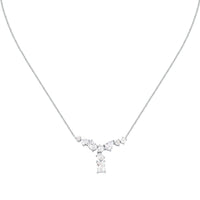morellato silver riflessi necklace s925 rhodium cz white 40+5cm