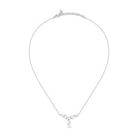 morellato silver riflessi necklace s925 rhodium cz white 40+5cm