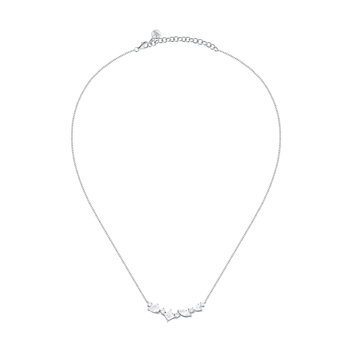 morellato silver riflessi necklace s925 rhodium cz white 40+5cm