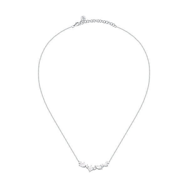 morellato silver riflessi necklace s925 rhodium cz white 40+5cm