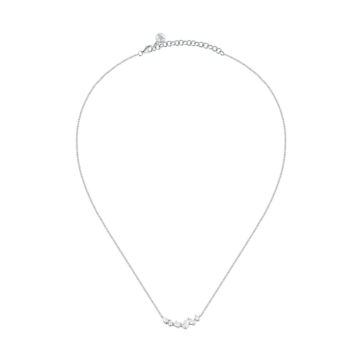 morellato silver riflessi necklace s925 rhodium cz white 40+5cm