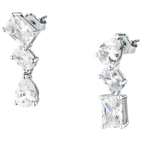 morellato silver rifle stainless steel earrings s925 rhodium cz white 2cm