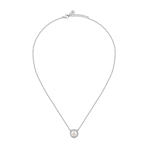 perla pend cz+8mm pearl 925 38+4cm