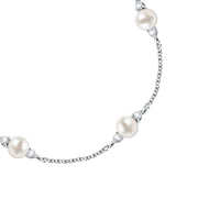 perla bracelet.wh cz+6mm pearl 925 16+3cm