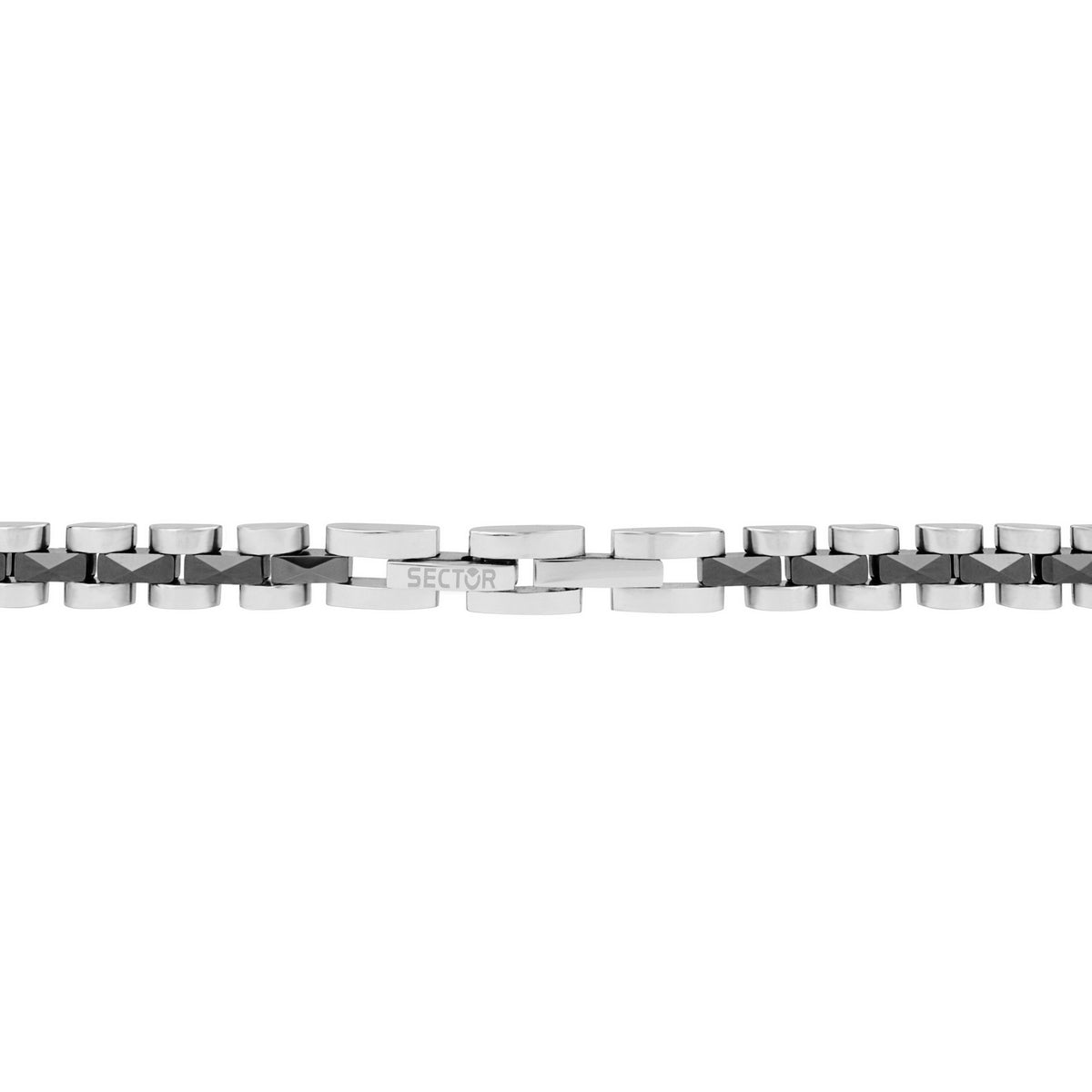 sector ceramic bracelet black  &  stainless steel 220mm