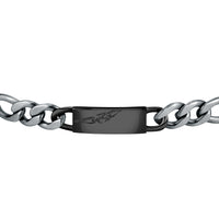 sector energy bracelet black tag with eagle & stainless steel 22cm
