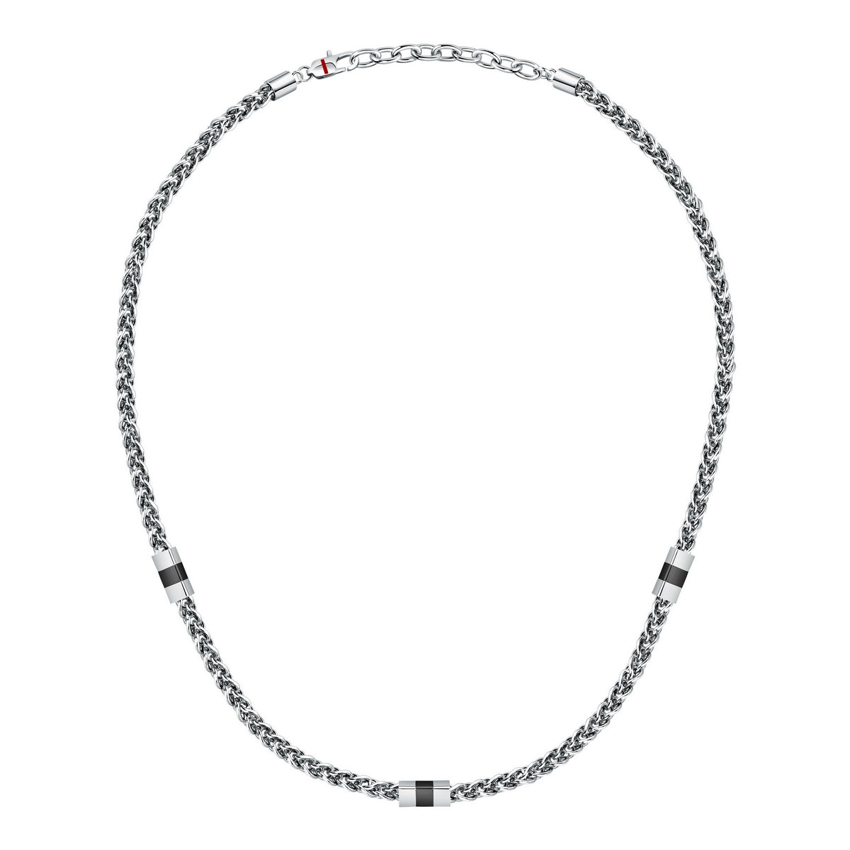 sector energy necklace stainless steel black 50+5cm