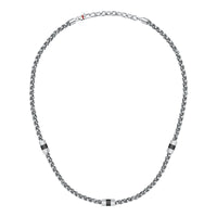 sector energy necklace stainless steel black 50+5cm