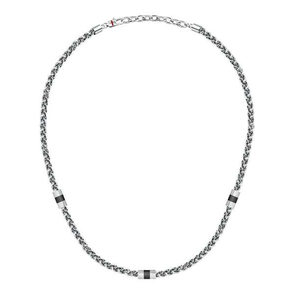 sector energy necklace stainless steel black 50+5cm