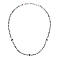sector energy necklace stainless steel black 50+5cm