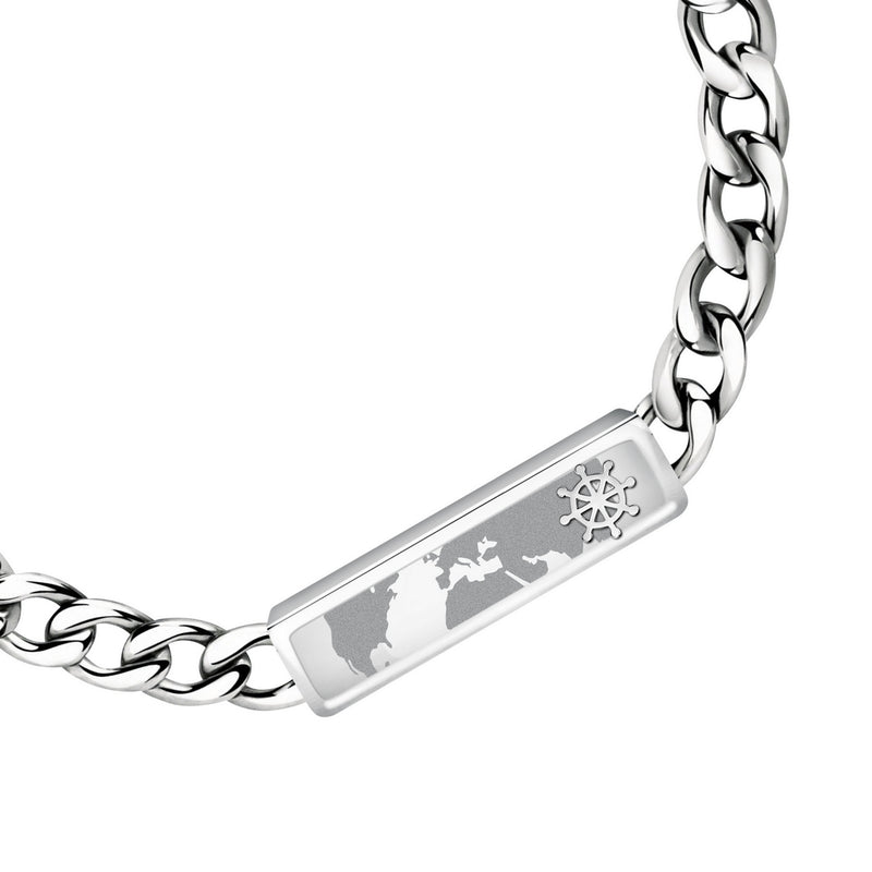 sector marine bracelet stainless steel with rudder 22cm