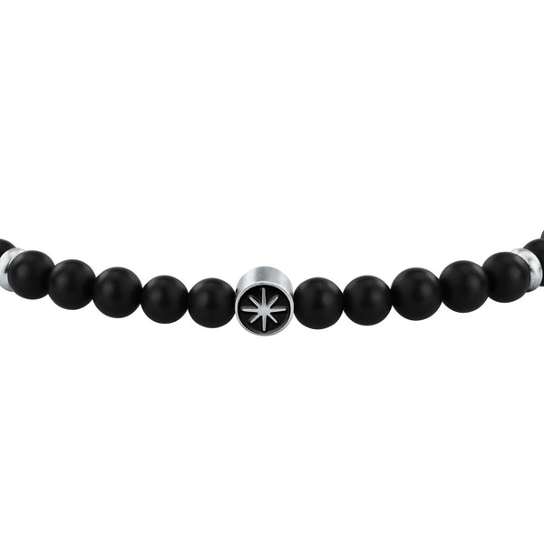 sector jewels marine bracelet stainless steel agate black 20+3cm