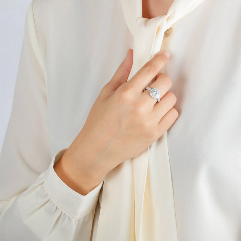 tesori silver ring white cz silver.925 size 12