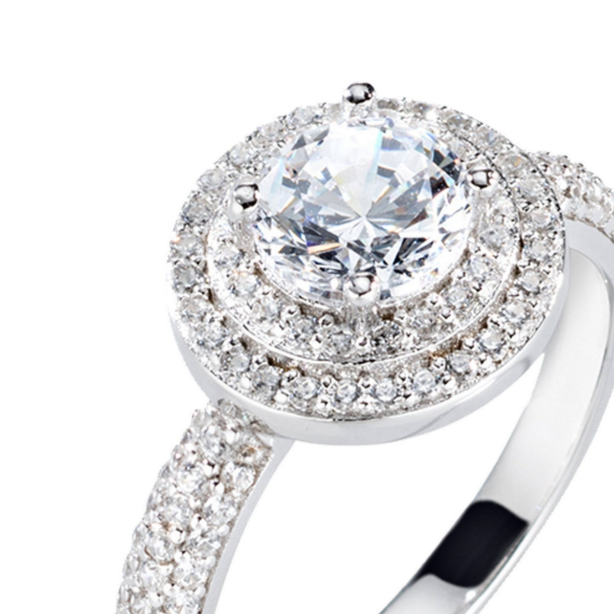 tesori silver ring white cz silver.925 size 16