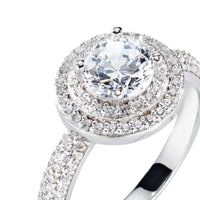 tesori silver ring white cz silver.925 size 16